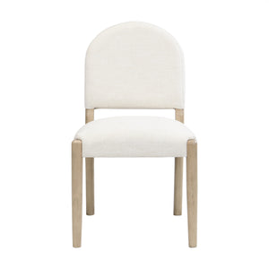 Dining Chairs with Back Mid Century Fabric Upholstered Armless Set of 2