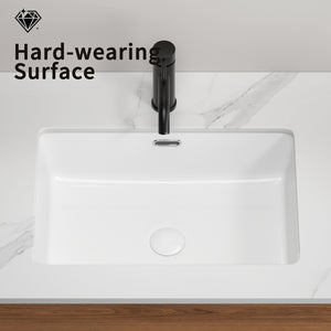 Rectangular Undermount Bathroom Sink