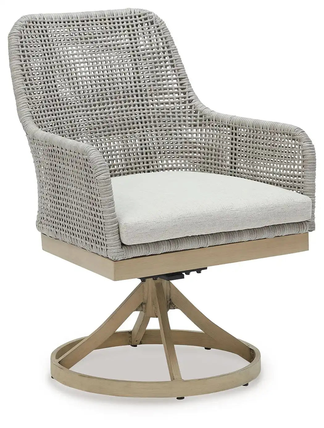 Seton Creek - Swivel Chair With Cushion (Set of 2) - Gray - Best Buy Furniture