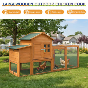 80" Chicken Coop with Nest Box