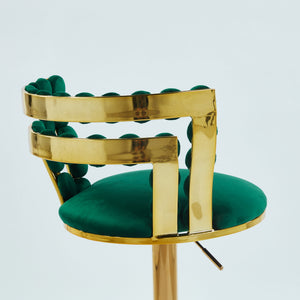 Modern Bar Chair With Iron Tube Legs, Soft Cushions And Comfortable Backrest (Set of 2)