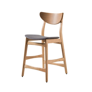 Retro Modern Counter Height Chair Set With Cushioned Seats