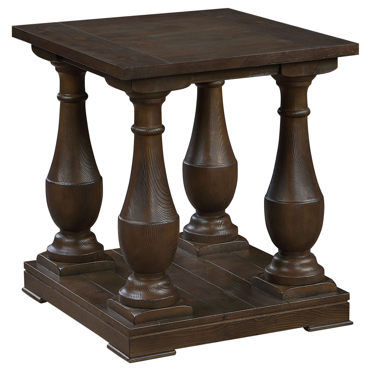 Byer - Rectangular Side End Table Coffee - Coffee