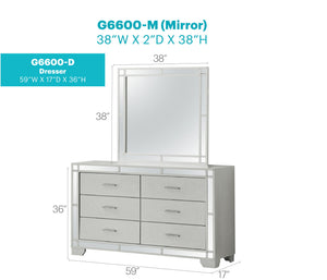 Madison - Dresser - Silver Champagne