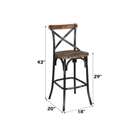 Zaire - Bar Chair - Black / Oak