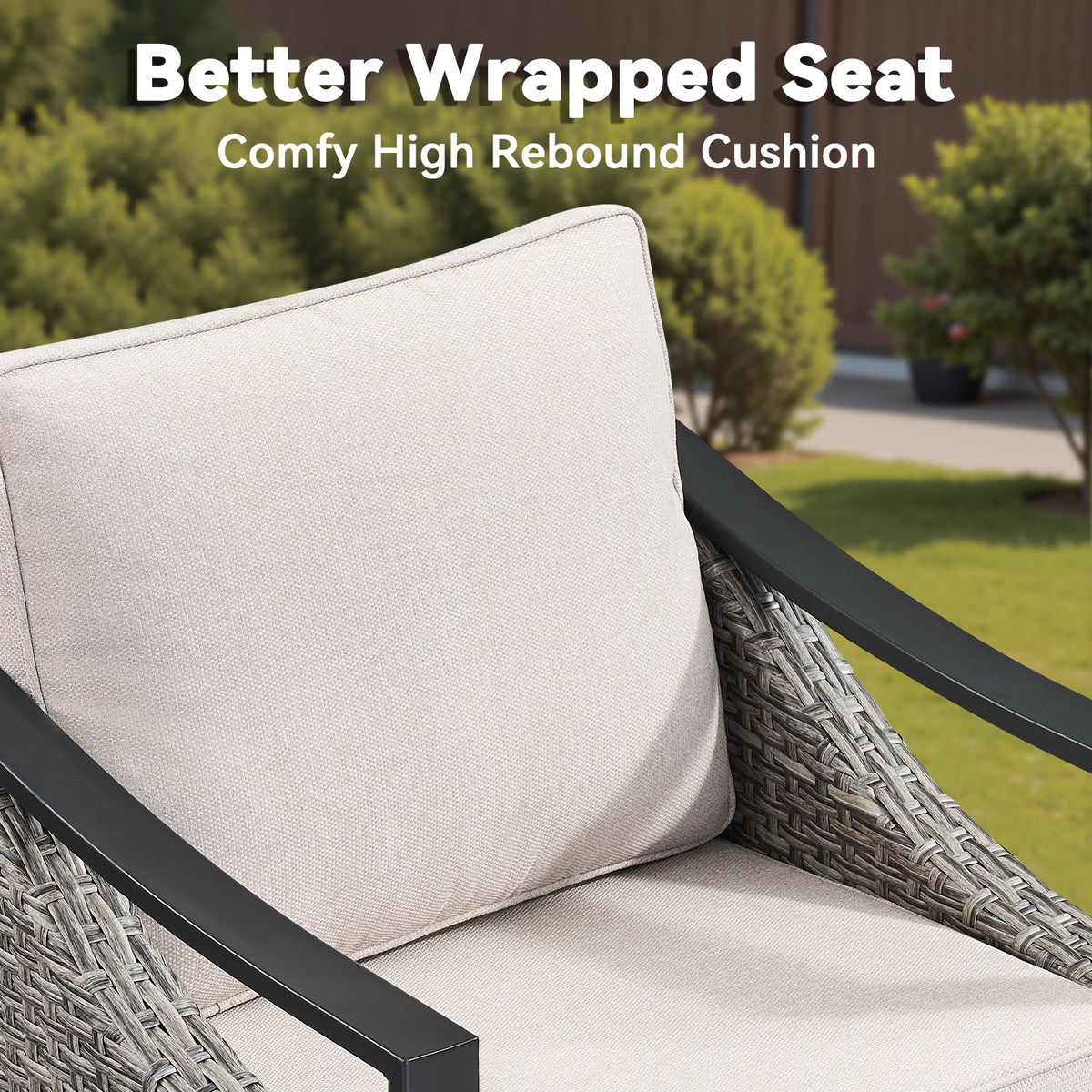 73.4" Wide Outdoor Wicker Sofa