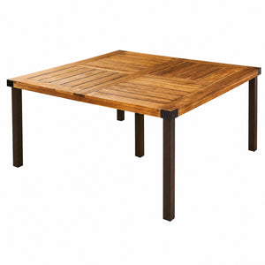 9-Piece Acacia Wood Outdoor Dining Set