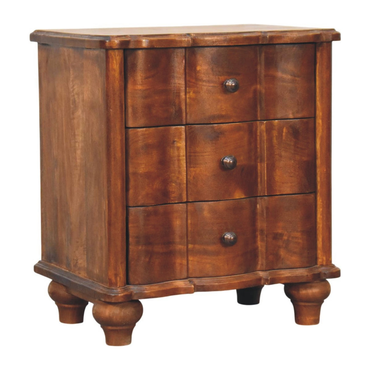 Solid Wood Lume Panel Bedside Table