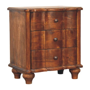 Solid Wood Lume Panel Bedside Table