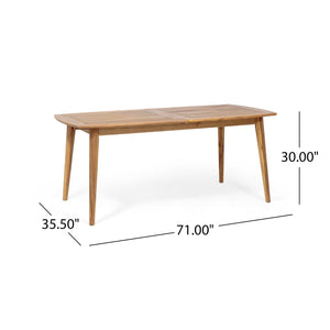 7 Piece Expandable Outdoor Dining Set with Acacia Wood Table