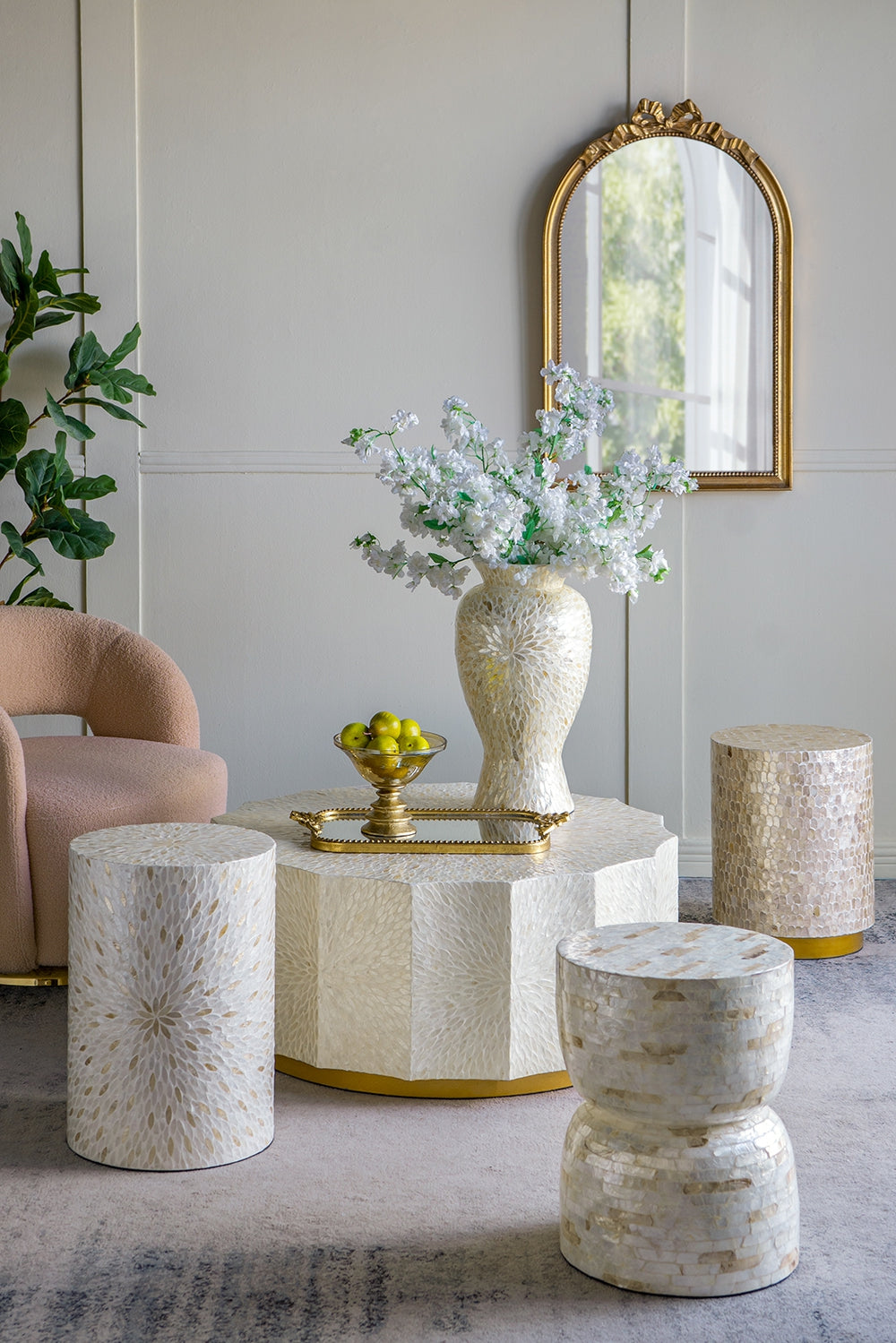 14x14x20" Decorative Drum Stool