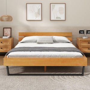 Pine Wood Bed Frame Queen Size