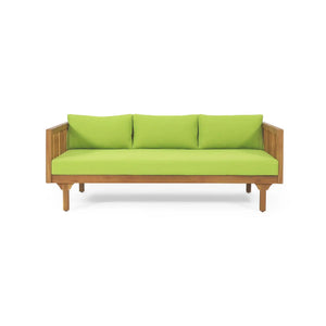 Claremont - 3 Seater Daybed Teak Acacia Wood Water Resistant Cushions - Best Buy Furniture