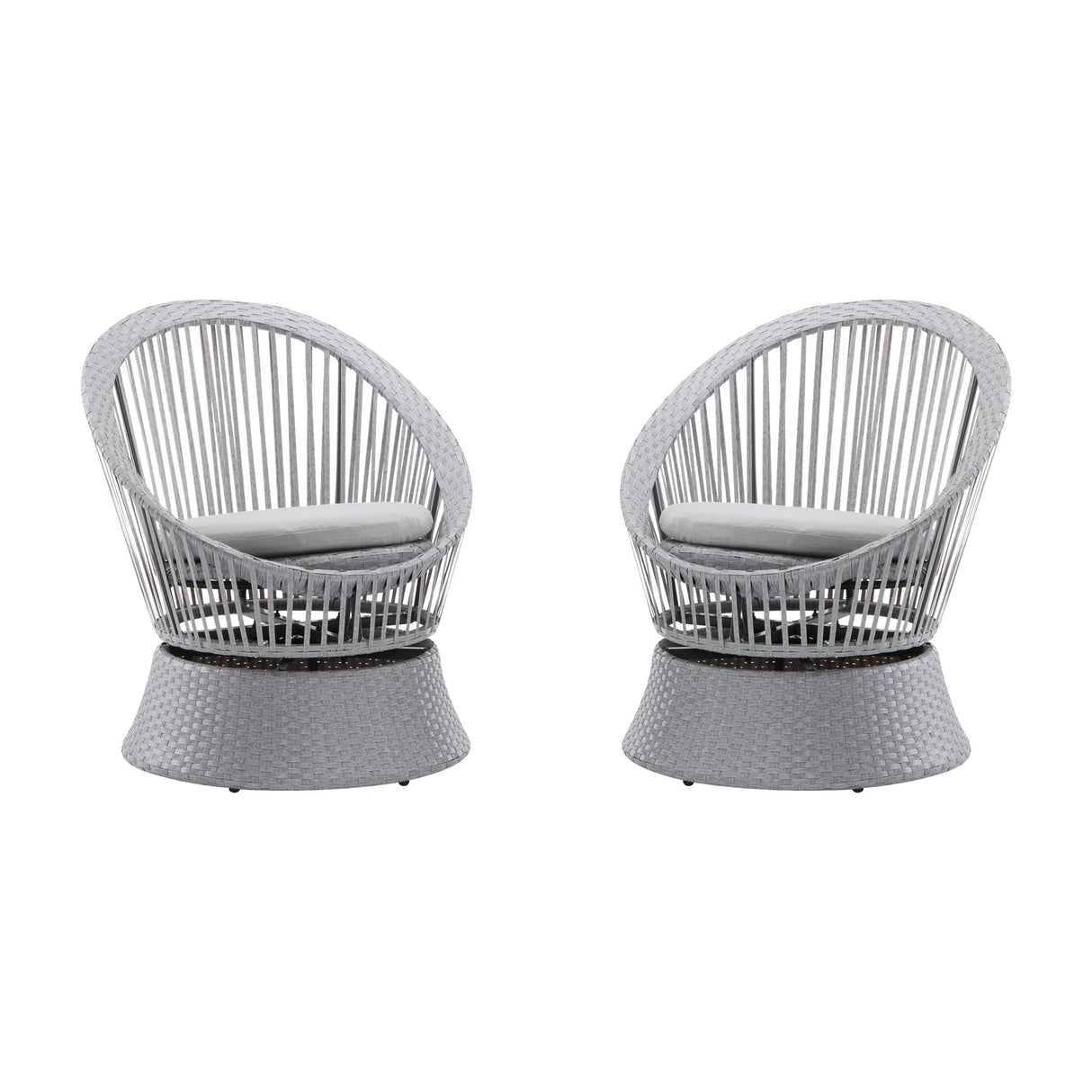 Modern Swivel Wicker Lounge Chair With Round Design - Best Buy Furniture