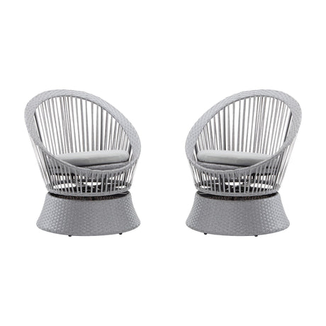 Modern Swivel Wicker Lounge Chair With Round Design - Best Buy Furniture