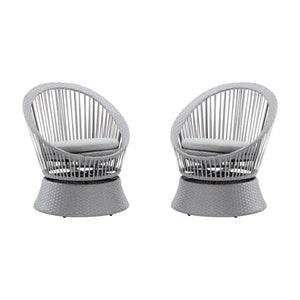 Modern Swivel Wicker Lounge Chair With Round Design