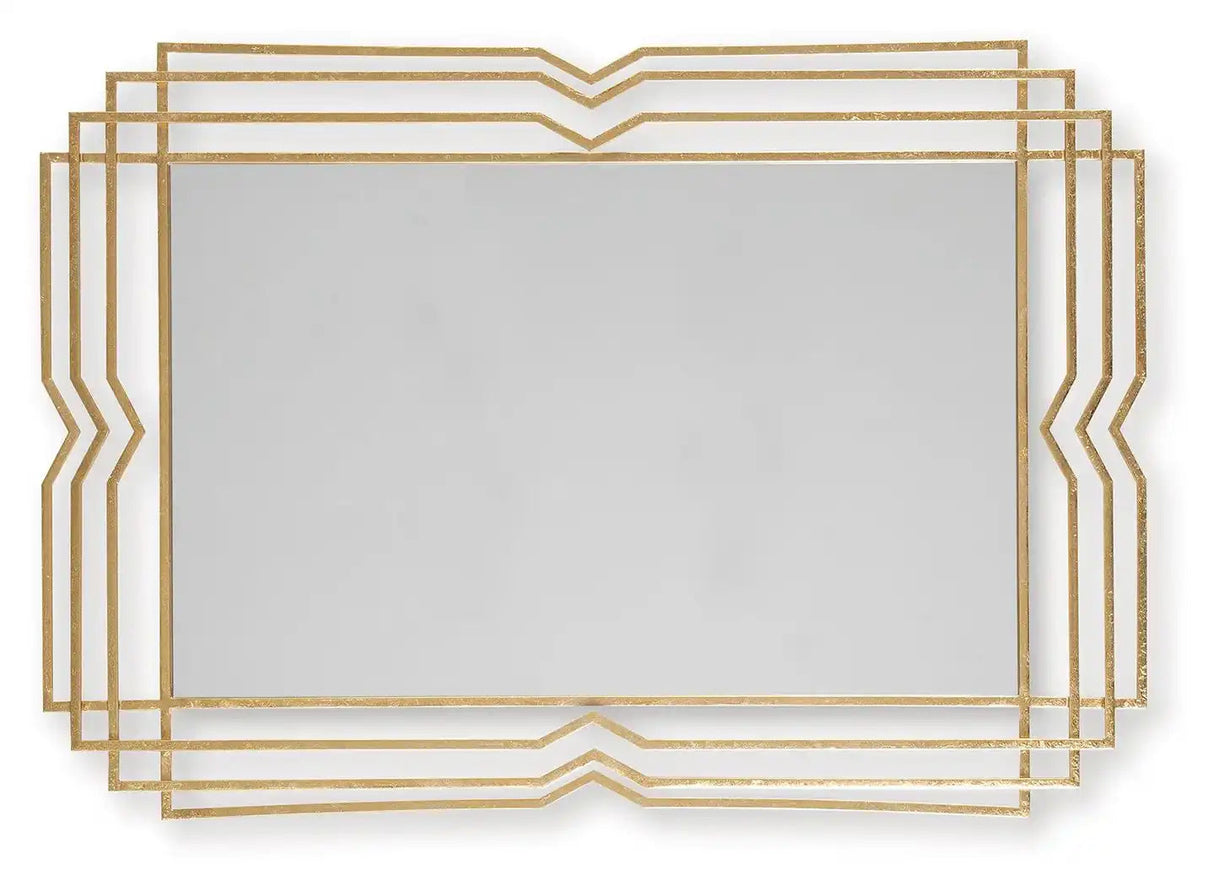 Claybrook - Accent Mirror - Gold Finish - Best Buy Furniture