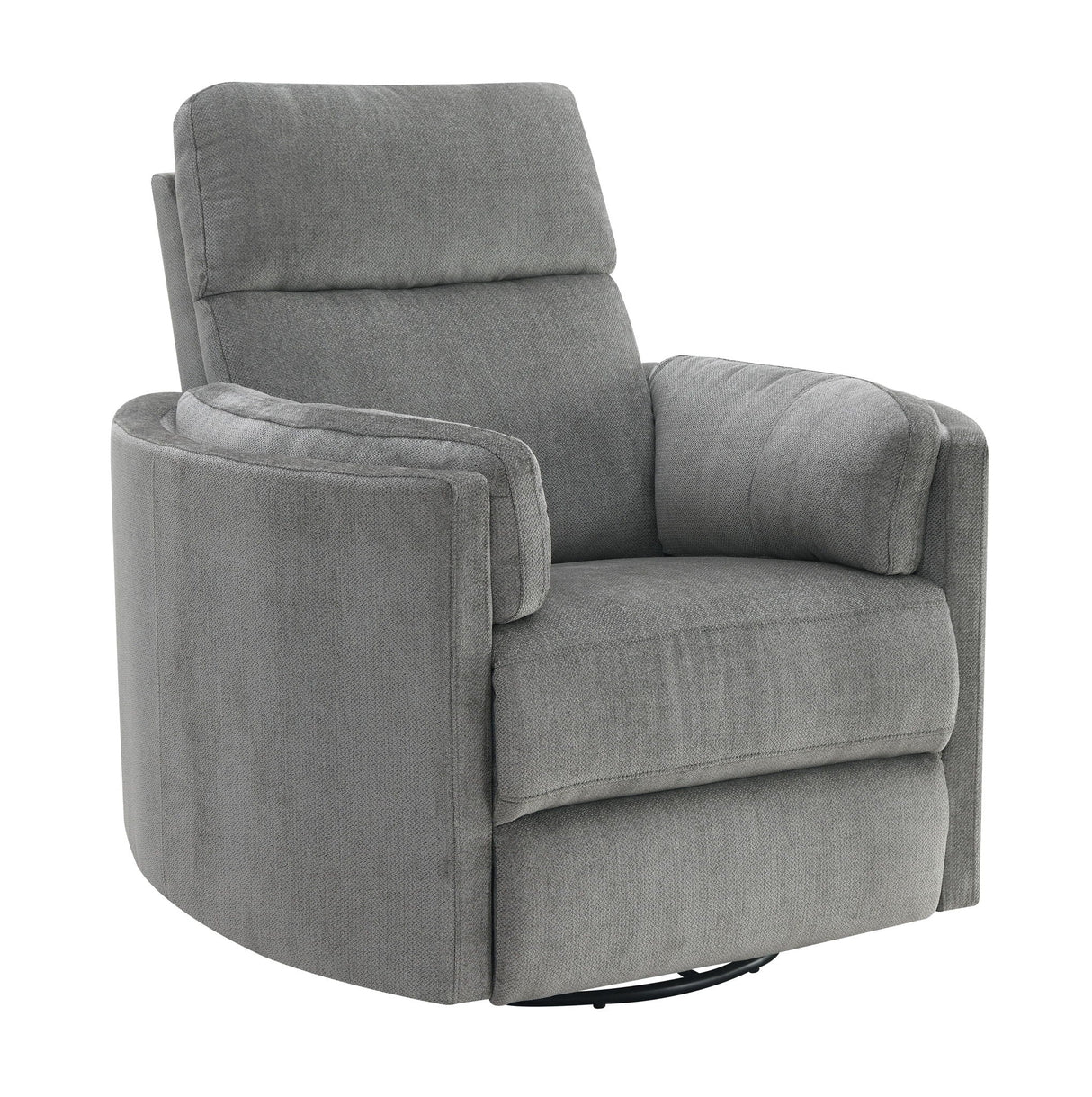 Sagen - Chenille Glider Recliner With Swivel - Best Buy Furniture