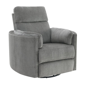 Sagen - Chenille Glider Recliner With Swivel - Best Buy Furniture