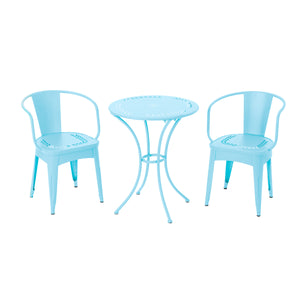 Lourdes 3 PC KD Metal Patio Furniture Set - Matte