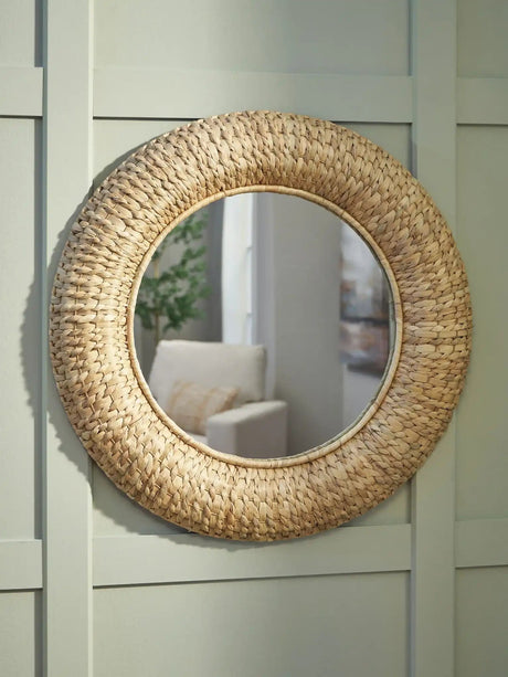 Briggsburg - Accent Mirror - Natural - Best Buy Furniture
