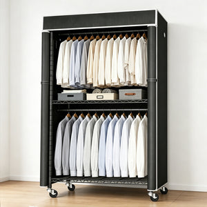 Freestanding Garment Rack with Dust Cover