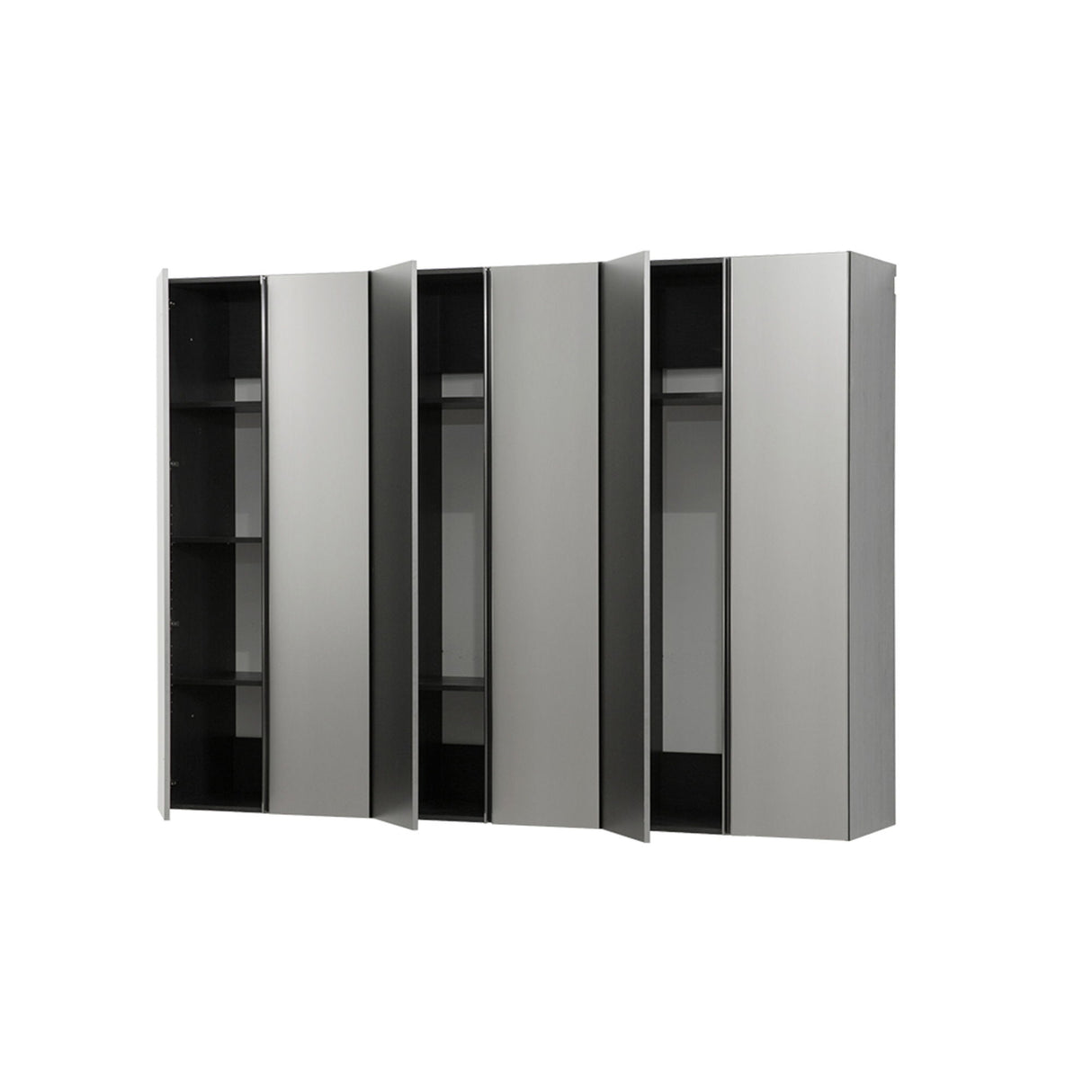 Nova Series - Garage Cabinet Set D, 3 Piece, Soft Closing, Wall Mounted - Metallic Gray