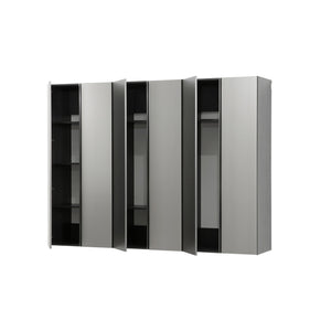Nova Series - Garage Cabinet Set D, 3 Piece, Soft Closing, Wall Mounted - Metallic Gray