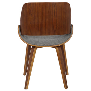 Fabrizzi - Mid-Century Modern Dining / Chair (Set of 2) - Walnut / Gray