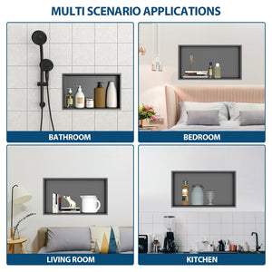 Stainless Steel Shower Niche With Seamless Design For Bathroom Storage