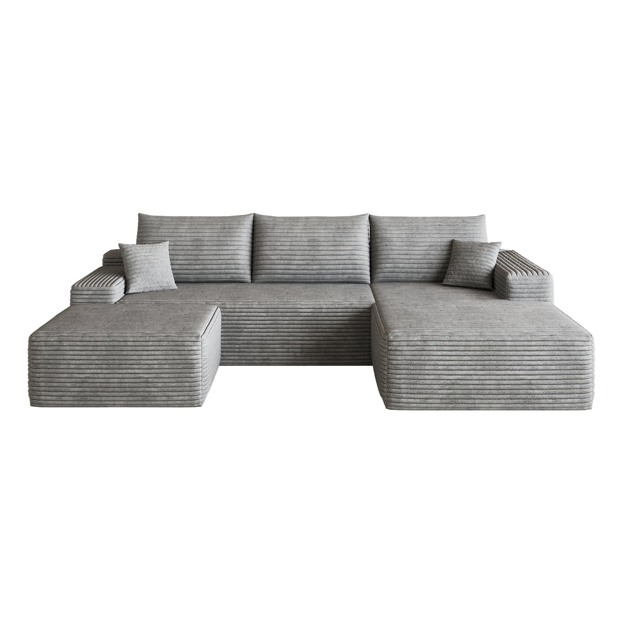 107" Cloud Sectional Sofa with 1 Ottoman