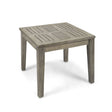 Dexterity - Outdoor Square Side Table With Wood Frame - Gray - Best Buy Furniture