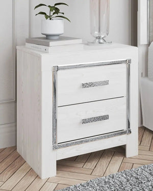 Altyra - Two Drawer Night Stand - White - Best Buy Furniture