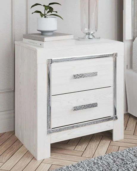 Altyra - Two Drawer Night Stand - White - Best Buy Furniture