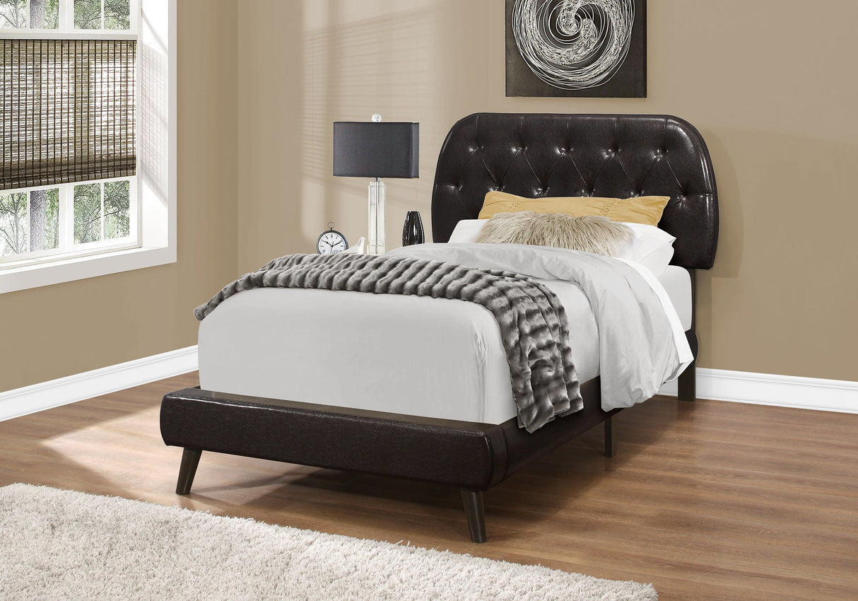 Bed Upholstered Leather Look - Best Buy Furniture