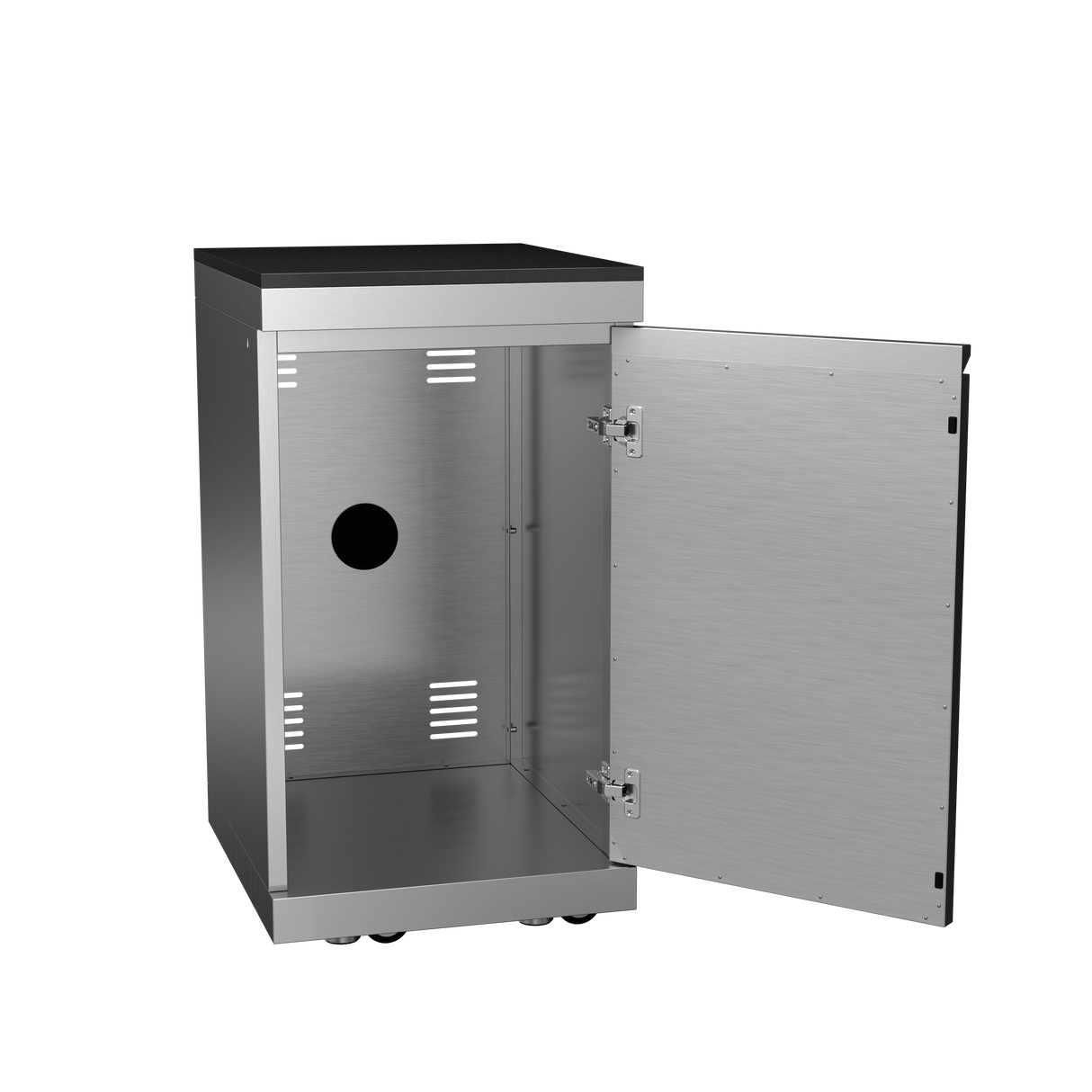 Storage Cabinet Stainless Steel Outdoor Kitchen Islands Right Open