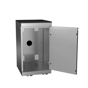 Storage Cabinet Stainless Steel Outdoor Kitchen Islands Right Open