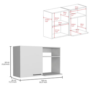 Burwood - Kitchen Wall Cabinet With 2 Doors And Shelves - White