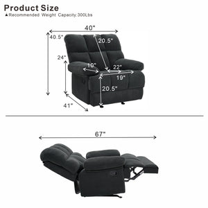 Modern Manual Rocker Recliner Chair