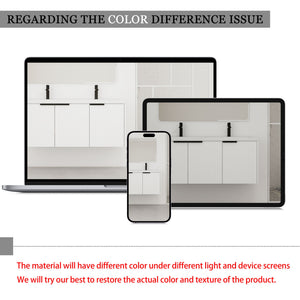 Contemporary Wall Mounted Bathroom Vanity With Soft Close Doors