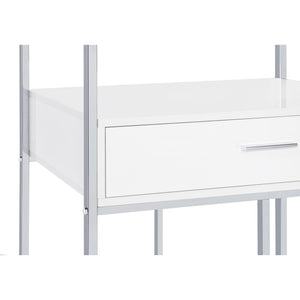 Draper - 5 Shelf LED Wine Cabinet With Pull Out Drawer - Gloss White