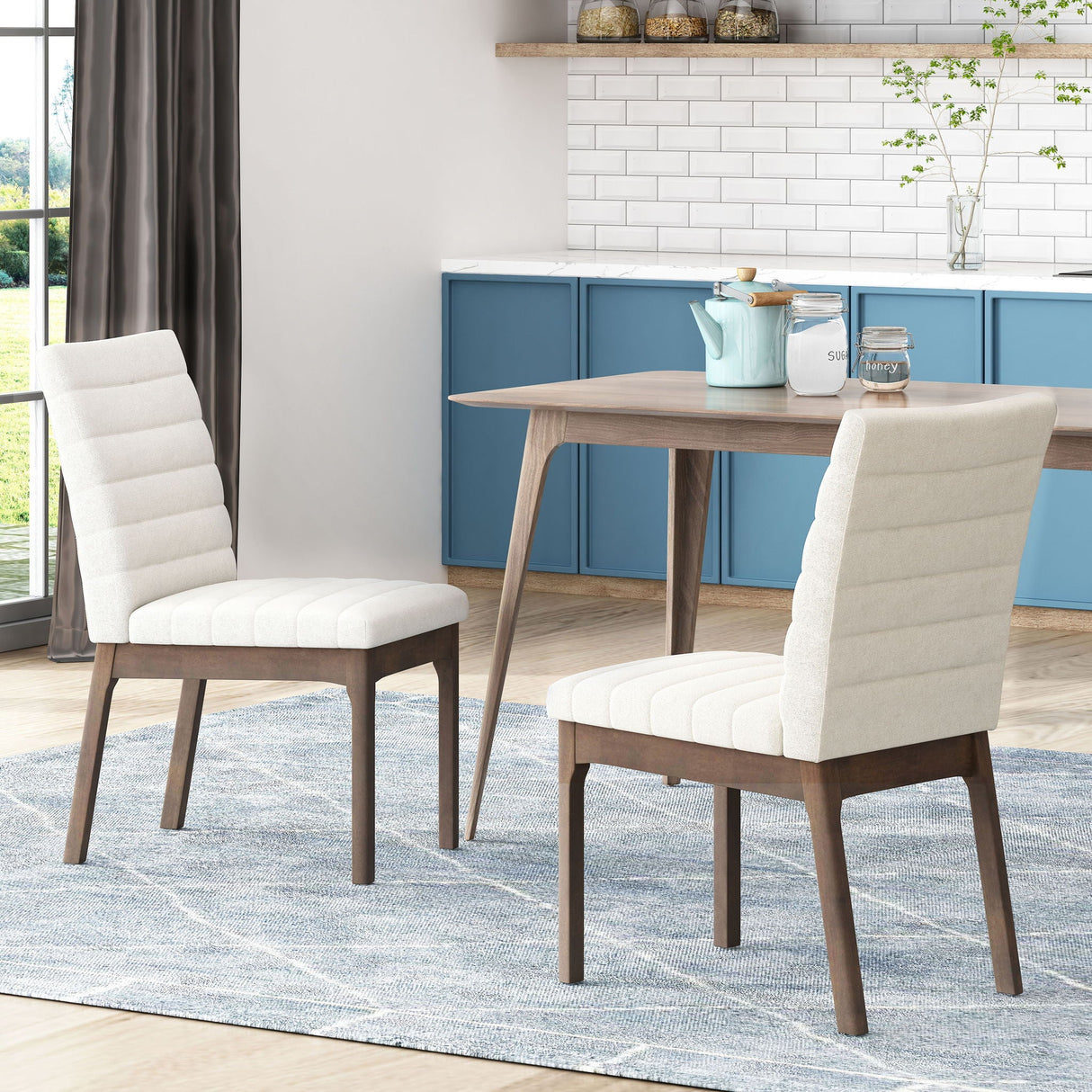 Upholstered Dining Chairs With Rubber Legs (Set of 2) - Best Buy Furniture