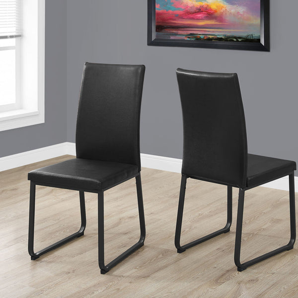 Dining Chair Side Upholstered, For Dining Room (Set of 2) - Black - Best Buy Furniture