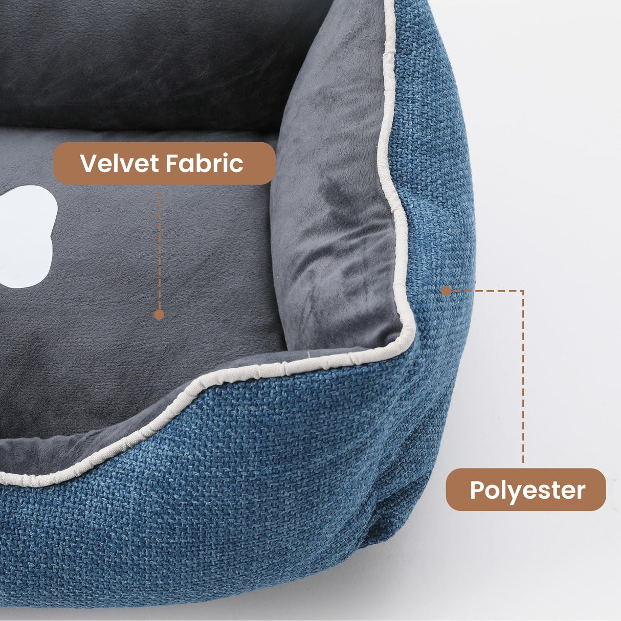 Small Dog Bed with Anti-Slip Bottom and Washable Cover