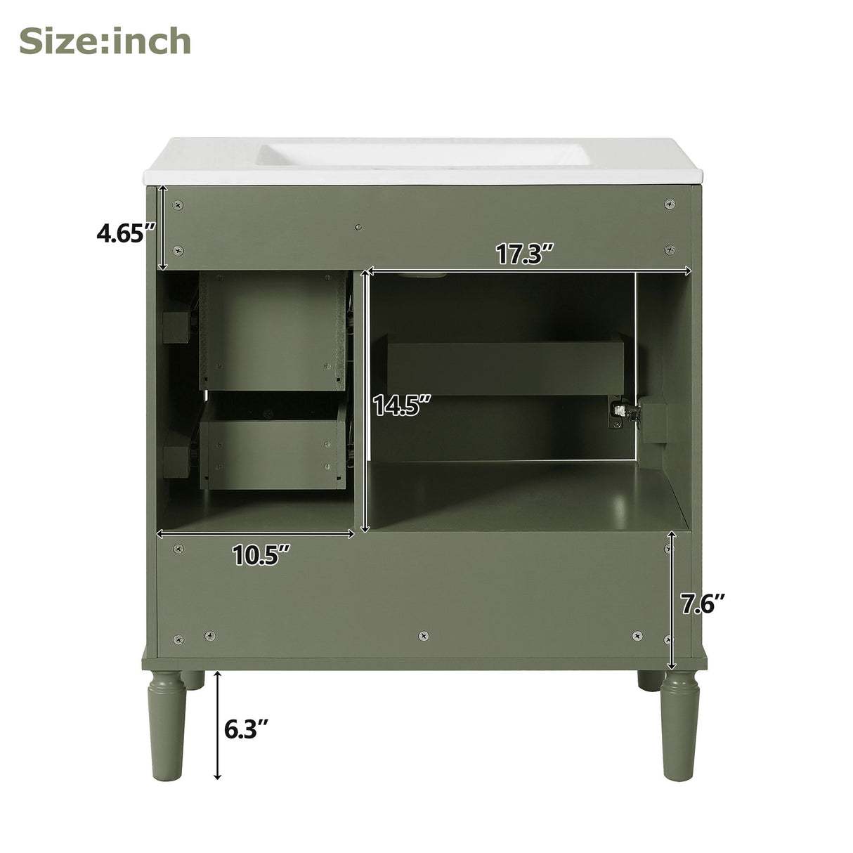 Traditional Bathroom Vanity Set With Soft Close Doors