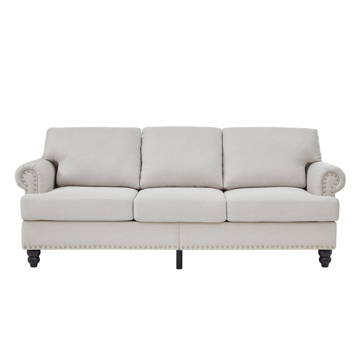 83" Modern Classic Design with Nails Living Room Three Seater Sofa