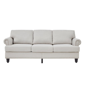 83" Modern Classic Design with Nails Living Room Three Seater Sofa