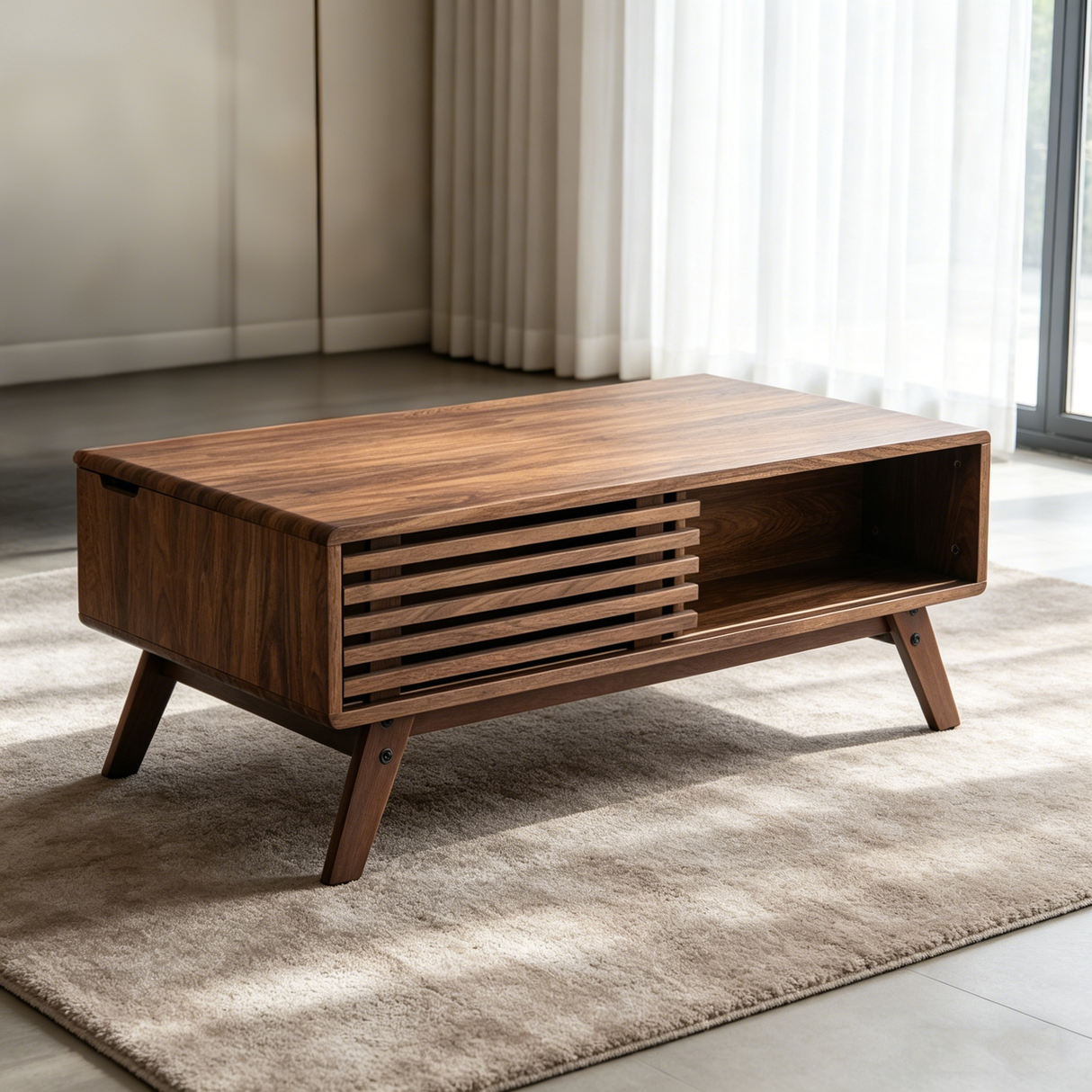 39.37" Mid-Century Coffee Table