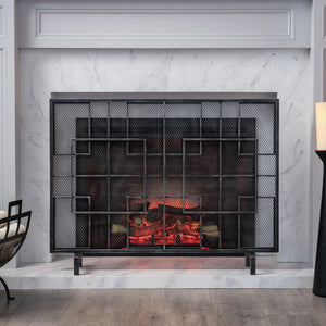 Dorothy - Modern Single Panel Iron Fire Screen - Best Buy Furniture