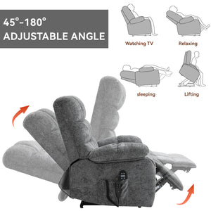 Lift Recliner Chair Heat Massage Dual Motor Infinite Position